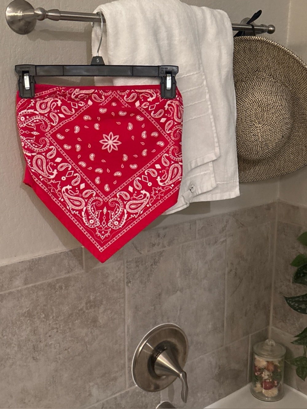 Classic Red Paisley Bandana Scarf